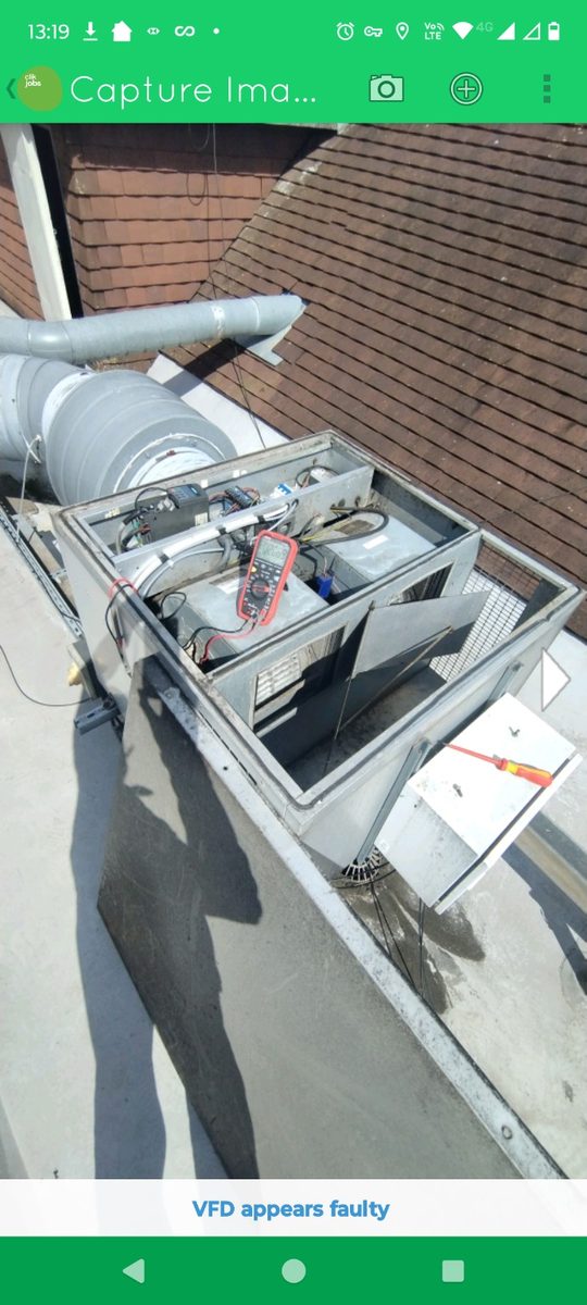 AHU rooftop VFD fault finding and support