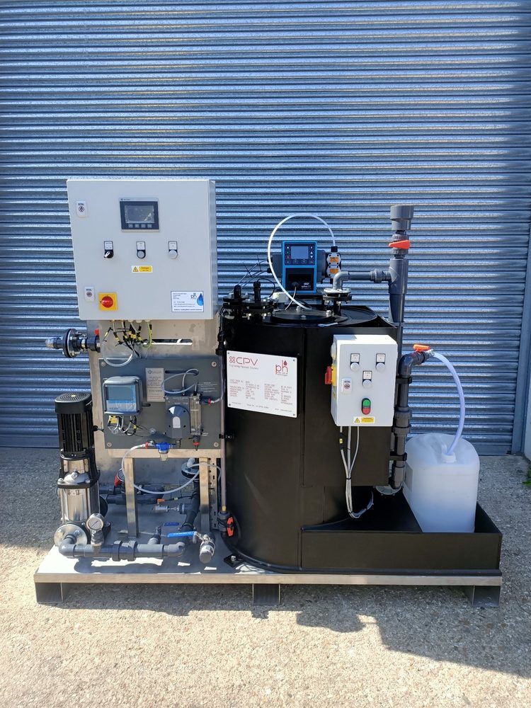 Chemical dosing skid control panel