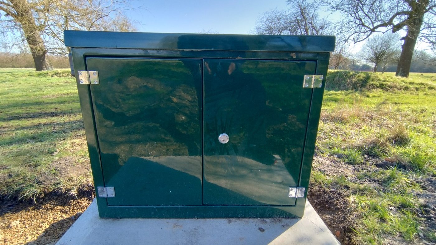 Remote pump control cabinet in field installation