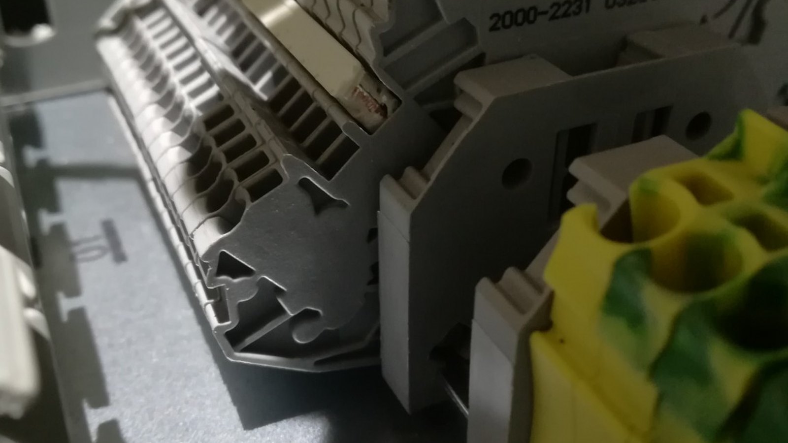 Panel wiring and terminal detail